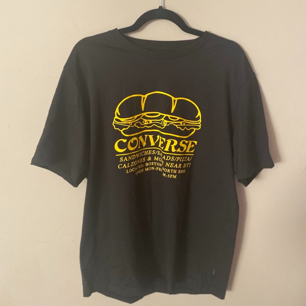 Converse Black T-Shirt Unisex Size XL